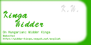 kinga widder business card